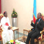 Le Prsident Joseph Kabila reoit le cardinal Laurent Mosengwo Pasinya le 2/06/2015 