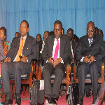 Une vue d'ensemble de quelques membres du gouvernement de la RDC ce 27/04/2011 au palais du peuple sige du parlement, lors de l'interplation de certains ministres  l'assembl nationale