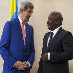 Le secrtaire d'Etat amricain John Kerry et le prsident Joseph Kabila le 4/05/2014  Kinshasa