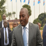 Le Prsident Joseph Kabila le 17/06/2015  la cit de l'Union africaine  Kinshasa lors des consultations