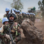 Des soldats Tanzaniens de la MONUSCO  Sake au Nord-Kivu