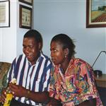 Avec mon pouse Anne Isuamo, 2012, Luanda.