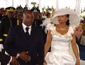 Jospeh Kabila et Olive Lembe