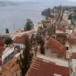Une vue arienne de la ville de Bukavu