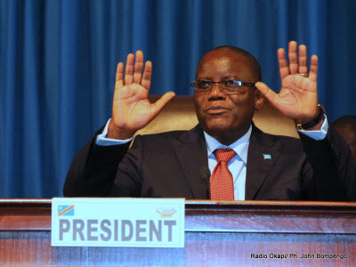 Aubin Minaku, lu nouveau prsident de l'Assemble nationale congolaise le 12/04/2012  Kinshasa