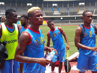Sance d'entranement des Lopards de la RDC au stade Tata Raphal