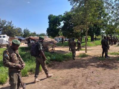 Les FARDC devant la position de Ngite, attaque le 30 mai 2019. Radio Okapi/Ph. Martial-papy Mukeba.