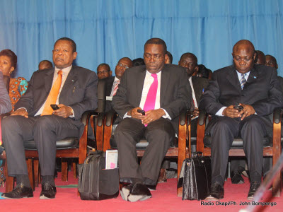 Une vue d'ensemble de quelques membres du gouvernement de la RDC ce 27/04/2011 au palais du peuple sige du parlement, lors de l'interplation de certains ministres  l'assembl nationale