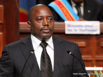 e prsident Joseph Kabila prononant son discours sur l'tat de la nation le 15/12/2012  Kinshasa