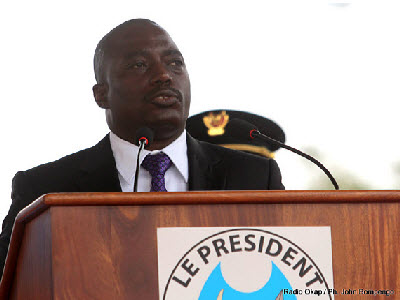 Joseph Kabila lors de son discours d'investiture le 20/12/2011  Kinshasa