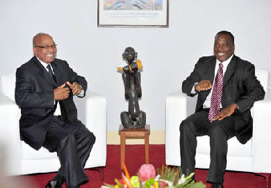 Les Prsidents Joseph Kabila et Jacob Zuma