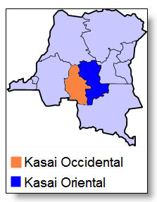 Kasai Oriental et Kasai Occidental