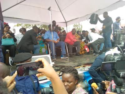 Felix Tshisekedi et Vital Kamerhe son directeur de campagne  Goma au Nord-Kivu mardi 4 dcembre 2018. Radio Okapi/Ph. Bernardin Nyangi