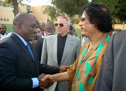 Joseph Kabila et Mouamar Kadhafi