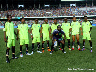 L'équipe de l'AS V-Club ce 17/05/2011 au Stade des Martyrs à Kinshasa, lors du match contre DCMP