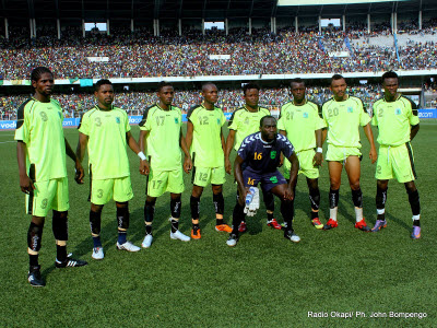 L'quipe de l'AS V-Club ce 17/05/2011 au Stade des Martyrs  Kinshasa, lors du match contre DCMP