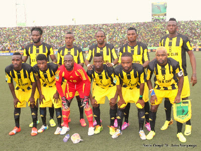 L’équipe de Vita Club de la RDC le 21/09/2014 au stade Tata Raphaël à Kinshasa, lors du match de la demi-finale aller de la ligue des champions de la Caf contre CS Sfaxien de la Tunisie, score : 2-1