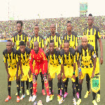 L'équipe de Vita Club de la RDC le 21/09/2014 au stade Tata Raphaël à Kinshasa, lors du match de la demi-finale aller de la ligue des champions de la Caf contre CS Sfaxien de la Tunisie, score : 2-1