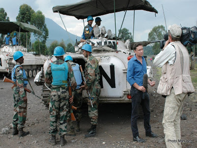 Des casques bleus de la Monusco prs de Goma au Nord-Kivu