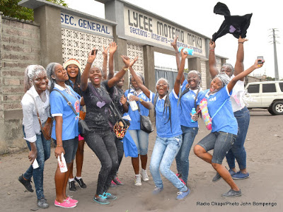 Des finalistes de l'examen d'Etat édition 2015 lors de la publication des résultats, le 16/07/2015 à Kinshasa