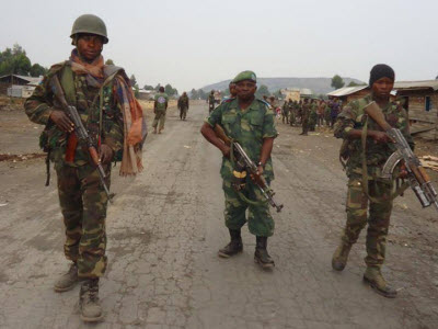 Soldats des FARDC au front