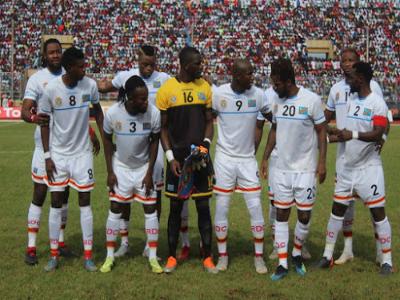 La slction des Lopards de la RDC  Monrovia au Libria, lors de la 2e journe des liminatoires de la CAN 2019. Photo Jerry-Gerard Angengwa, media officer de la FECOFA.