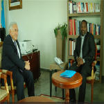 Dominique Strauss-Khan avec Joseph Kabila à Kinshasa