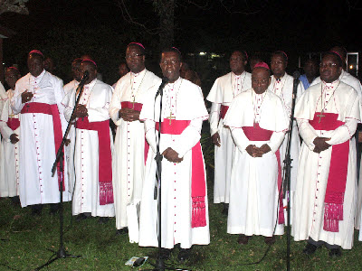 Des vques congolais membres de la Cenco le 23/6/2011 au centre Nganda  Kinshasa