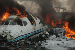 Avion d'Hewa Bora Airways crashe  Goma