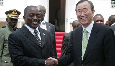 Joseph Kabila et Ban Ki-moon