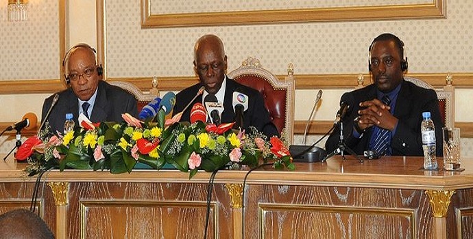 Rencontre entre Joseph Kabila, Eduardo Dos Santos et Jacob Zuma en Angola ce 3/12/2013