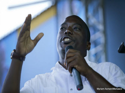 Joseph Kabila lors du meeting lectoral qu'il a tenu  Goma, au Nord-Kivu, le 14 novembre 2011.  MONUSCO/Sylvain Liechti