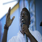 Joseph Kabila lors du meeting lectoral qu'il a tenu  Goma, au Nord-Kivu, le 14 novembre 2011.  MONUSCO/Sylvain Liechti