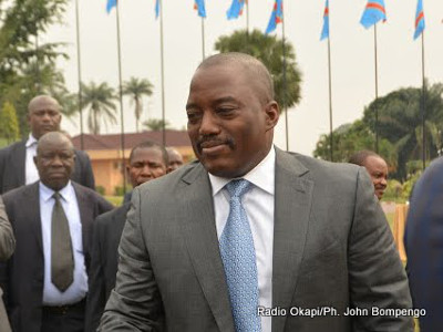 Le Président Joseph Kabila le 17/06/2015 à la cité de l'Union africaine à Kinshasa lors des consultations