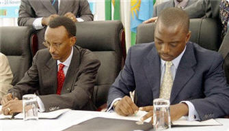 Joseph Kabila et Paul Kagame