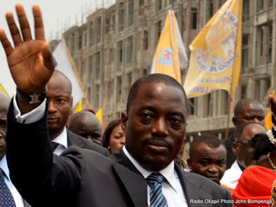 Le prsident Joseph Kabila Kabange, lors du dpt de sa candidature