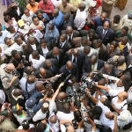 Joseph Kabila parle aux journalistes