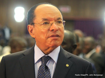 Léon Kengo Wa Dondo lors de l'ouverture de la session parlementaire ordinaire le 15/03/2014 au palais du peuple de Kinshasa
