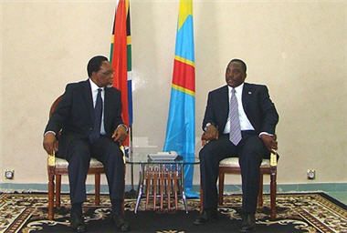 Kgalema Motlanthe et Joseph Kabila