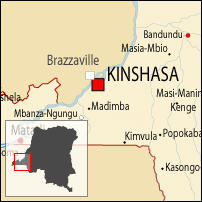 Kinshasa - Congo carte