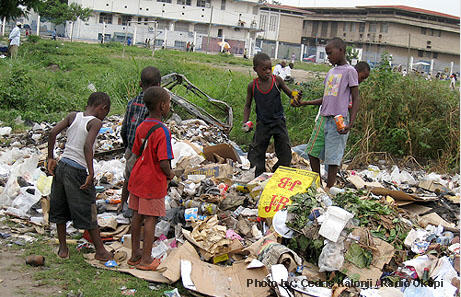Poubelles dans la ville de Kinshasa