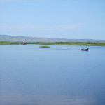 Lac Albert entre le Congo et l'Ouganda