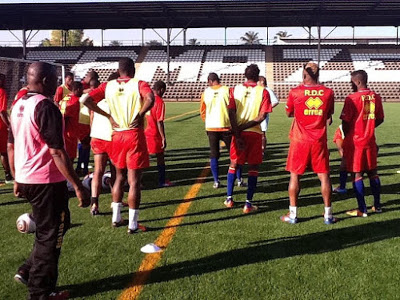 Sance d'entrainement des Lopards de la RDC  Lubumbashi (Katanga) / Photo Fecofa