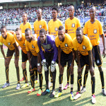 L'équipe de Lupopo le 20/05/2012 au stade des Martyrs à Kinshasa, lors du match contre DCMP