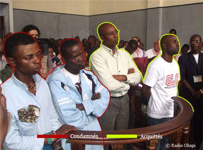 La cour militaire de Bukavu a rendu son verdict ce mercredi 21 mai dans le procès en appel de l'assassinat du journaliste Serge Maheshe. Alain Mulimbi et Serge Muhima, les deux amis de Serge et présumés commanditaires sont acquittés alors que 3 autres prévenus dont Freddy Bisimwa et Mastakila Rwezangabo sont condamnés à mort comme au premier degré. La cour a aussi prononcé d'autres peines à l'encontre d'autres prévenus de cette affaire, rapporte radiookapi.net
