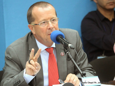 Martin Köbler, représentant spécial du secrétaire général de l'Onu pour la RDC le 02/04/2014 à Kinshasa