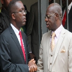 Matata Ponyo et Albert Yuma, Président de la Fédération des Entreprises du Congo, le 3/08/2012