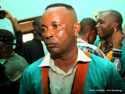 Le pasteur Denis Lessie après le verdict de son procès en appel l'opposant au pasteur Jean-Baptiste Ntahwa sur l'escroquerie et l'association de malfaiteurs le 05/03/2014 la cour militaire à de Kinshasa/Gombe