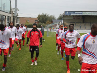 Les Lopards de la RDC lors d'un stage de prparation en Belgique en octobre 2015. (Photo Fecofa)