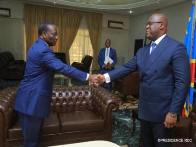 Sylvestre Ilunga Ilunkamba, nouveau Premier Ministre a été reçu par le Président Tshisekedi le 20 mai 2019. Photo Présidence RDC.